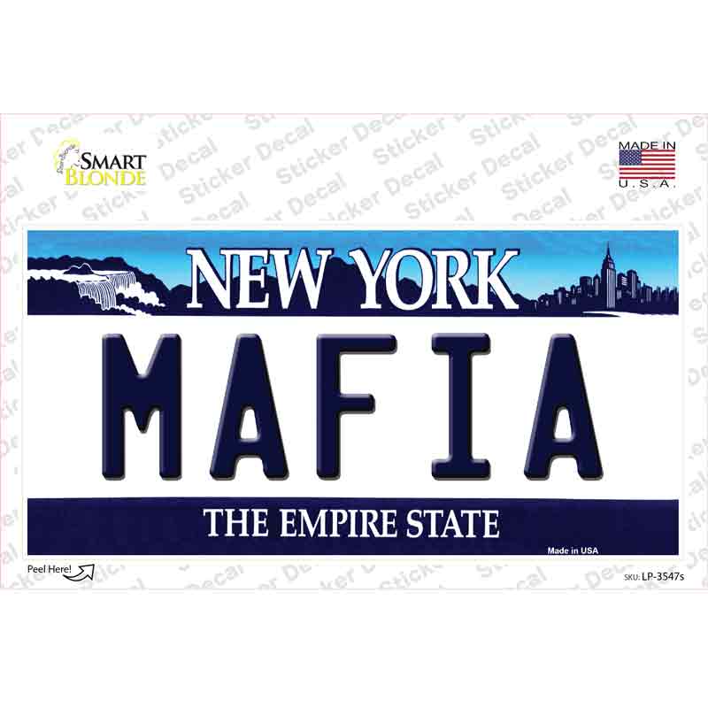 Mafia New York Background Novelty Sticker Decal Small