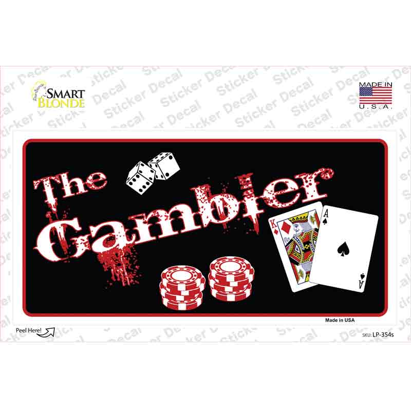 Gambler Novelty Sticker Decal Small