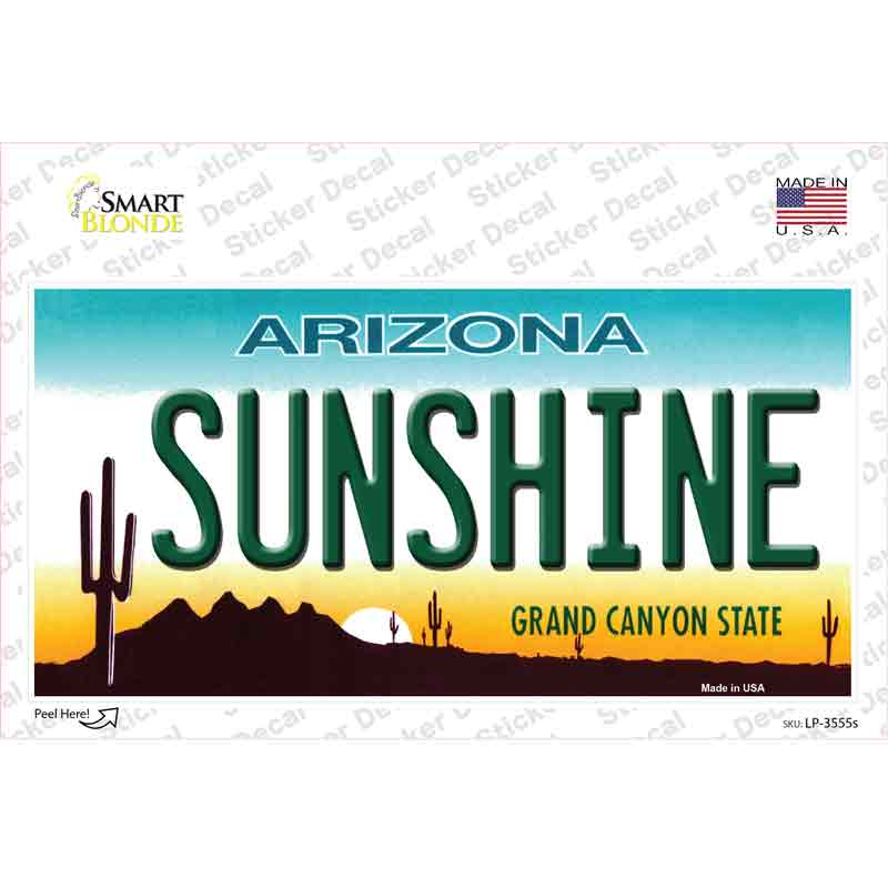 Sunshine Arizona Novelty Sticker Decal