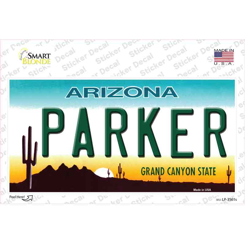 Parker Arizona Novelty Sticker Decal Small