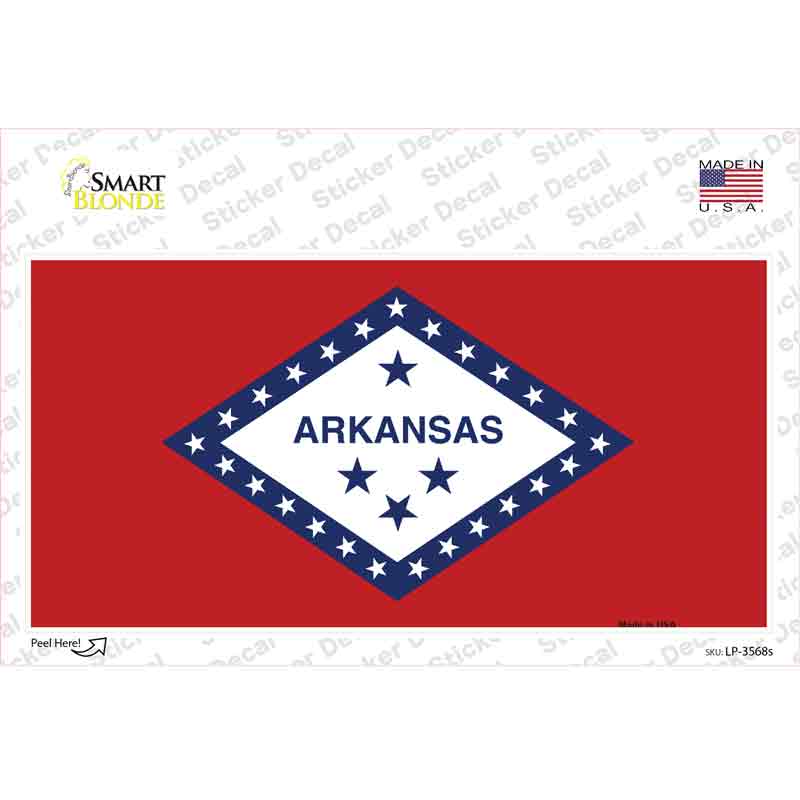 Arkansas State Flag Novelty Sticker Decal Small