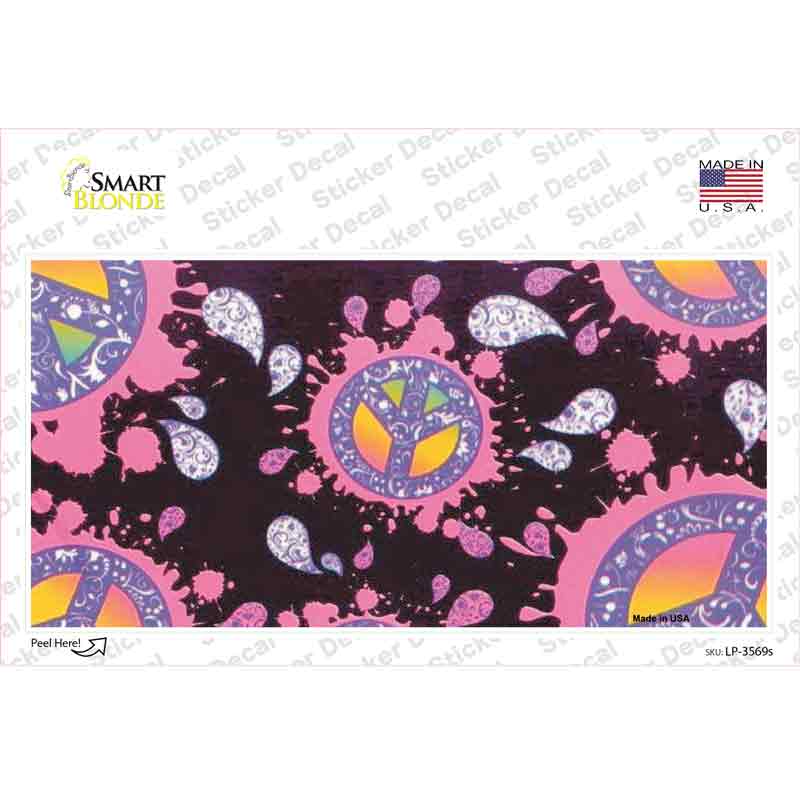 Peace s Floating Paisleys Novelty Sticker Decal