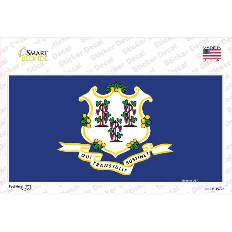 Connecticut State Flag Novelty Sticker Decal Small