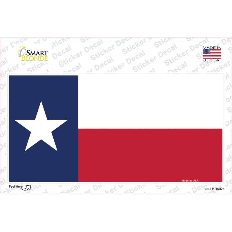 Texas State Flag Novelty Sticker Decal Small