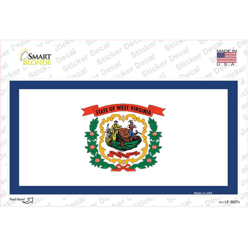 West Virginia State Flag Novelty Sticker Decal Small