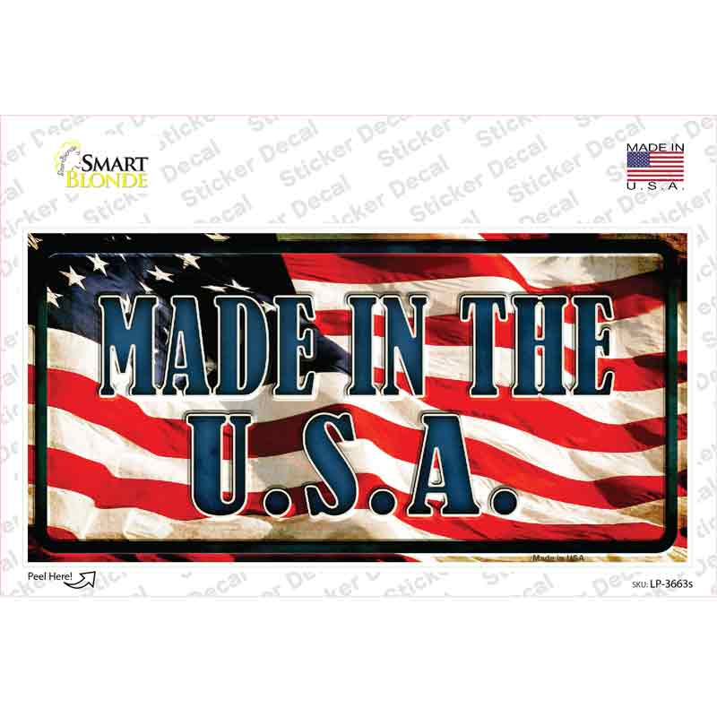 Made In The USA Novelty Sticker Decal Small