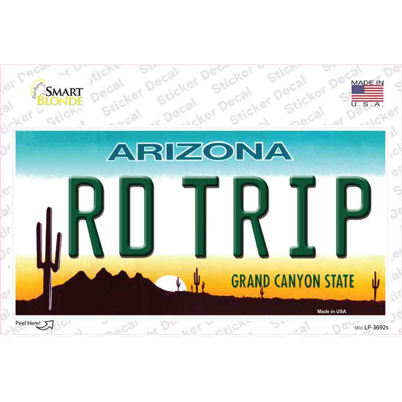 Rd Trip Arizona Novelty Sticker Decal Small