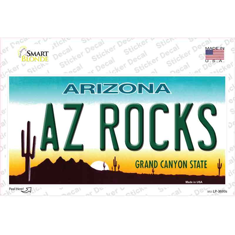 Az Rocks Novelty Sticker Decal Small