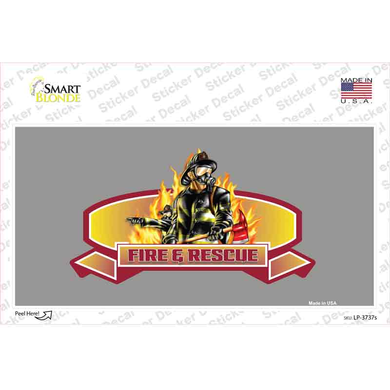 Fire Rescue Novelty Sticker Decal | Smart Blonde