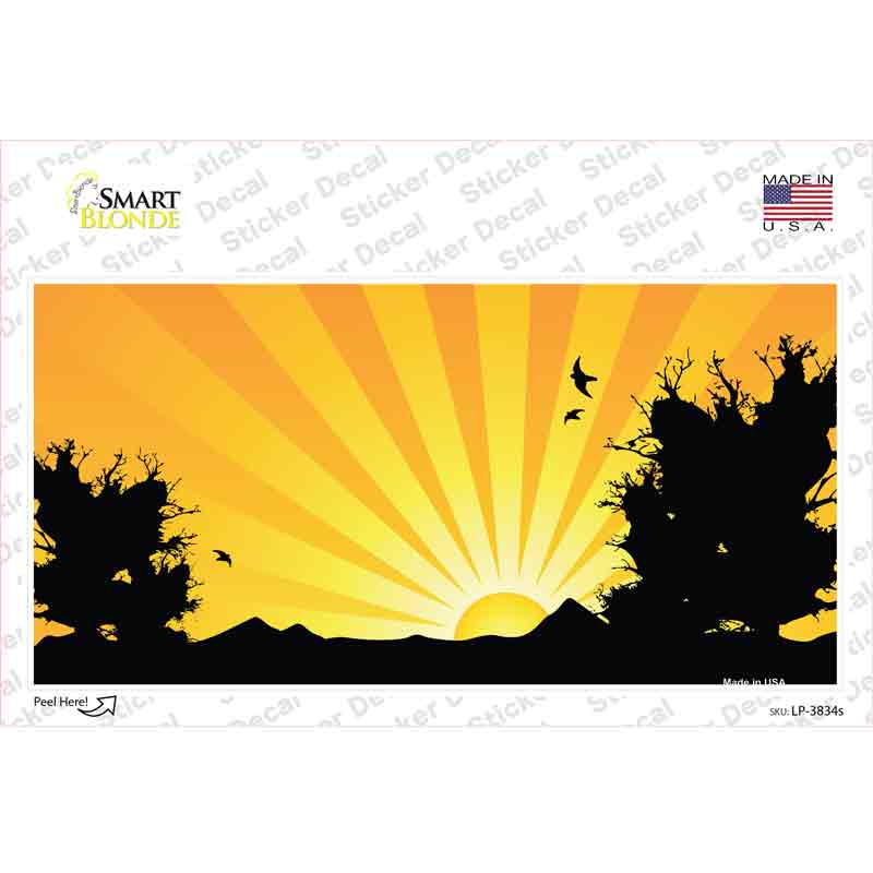 Southwest Orange Sunset Novelty Sticker Decal Small