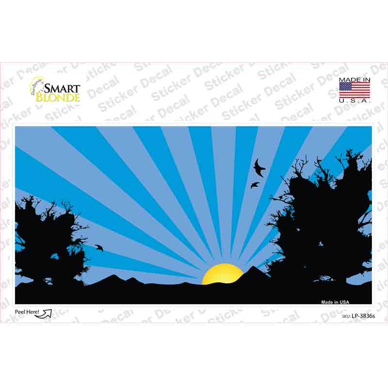 Southwest Blue Sunset Novelty Sticker Decal Small