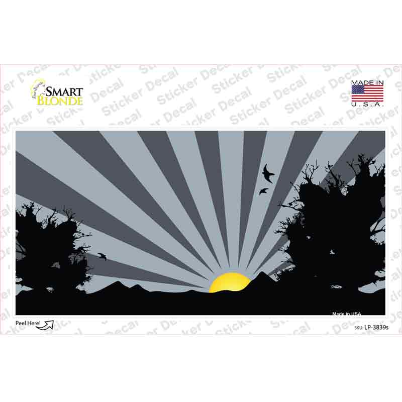 Southwest Gray Sunset Novelty Sticker Decal Small