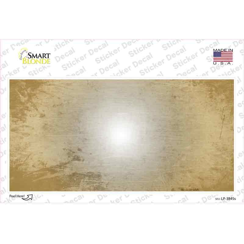 Gold White Fade Scratched Novelty Sticker Decal