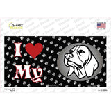 I Love My Beagle Dog Novelty Sticker Decal Small