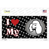 I Love My Poodle Novelty Sticker Decal Small