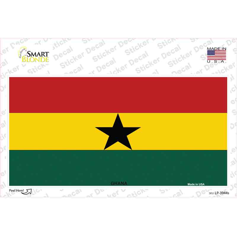 Ghana Flag Novelty Sticker Decal