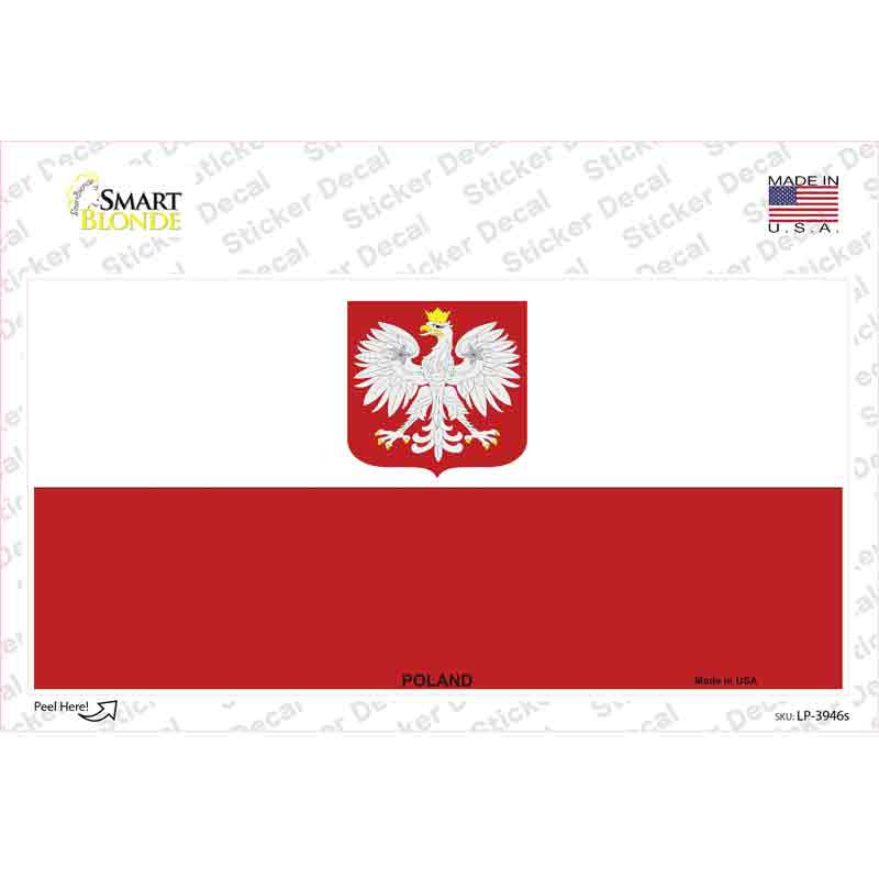 Poland Eagle Flag Novelty Sticker Decal