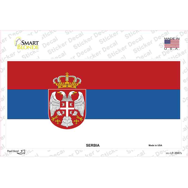 Serbia Eagle Flag Novelty Sticker Decal