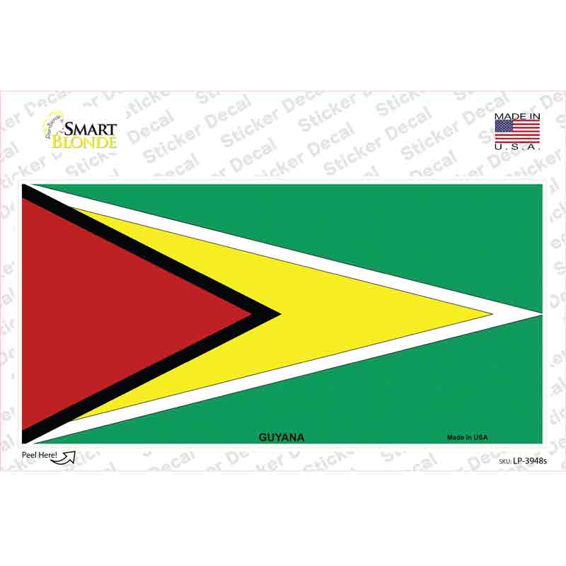 Guyana Flag Novelty Sticker Decal