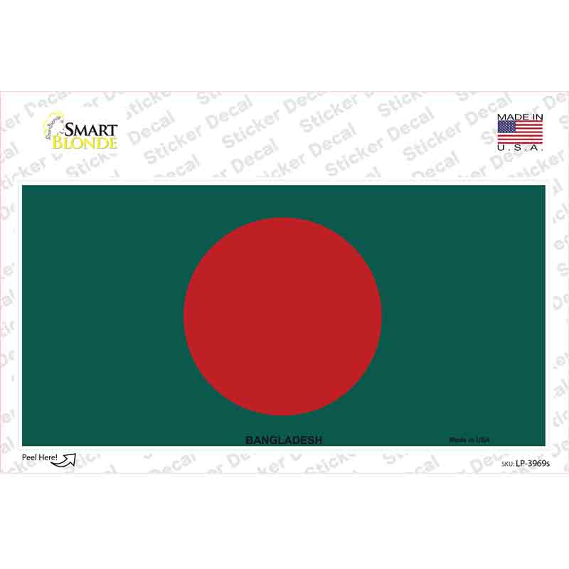 Bangladesh Flag Novelty Sticker Decal
