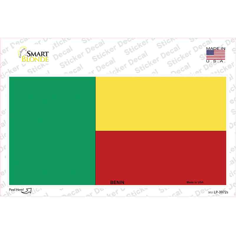Benin Flag Novelty Sticker Decal