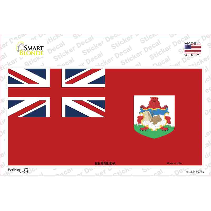 Bermuda Flag Novelty Sticker Decal
