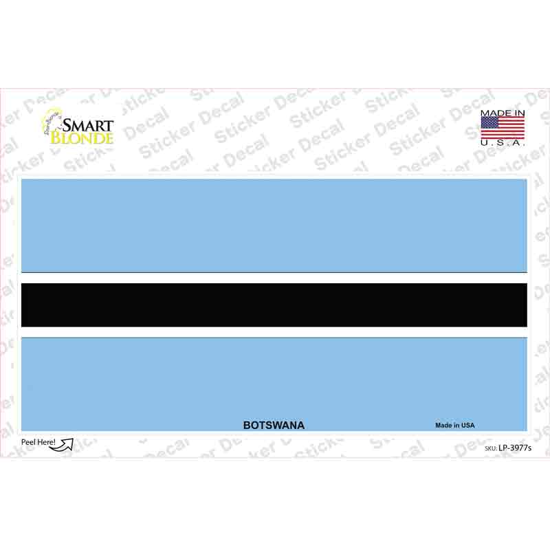Botswana Flag Novelty Sticker Decal