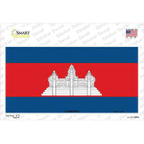 Cambodia Flag Novelty Sticker Decal