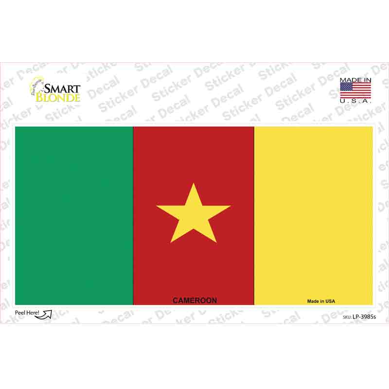Cameroon Flag Novelty Sticker Decal