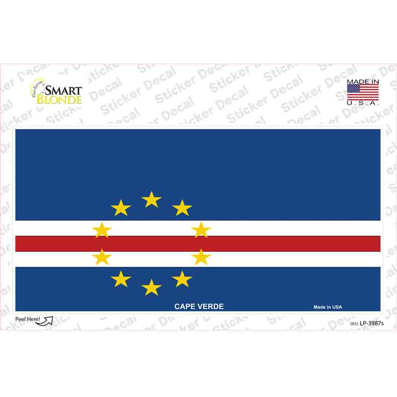 Cape Verde Flag Novelty Sticker Decal