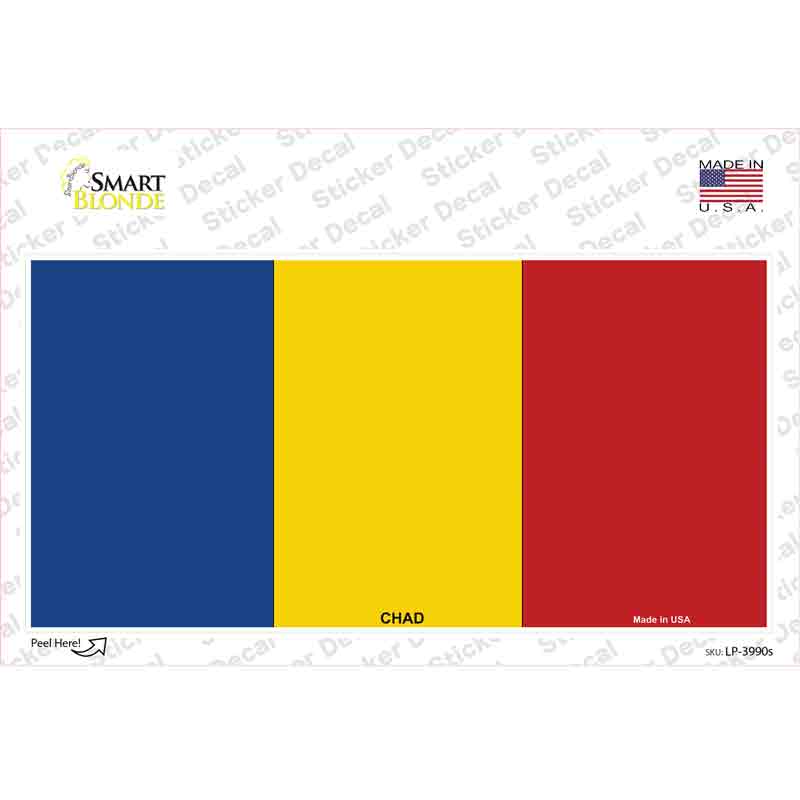 Chad Flag Novelty Sticker Decal