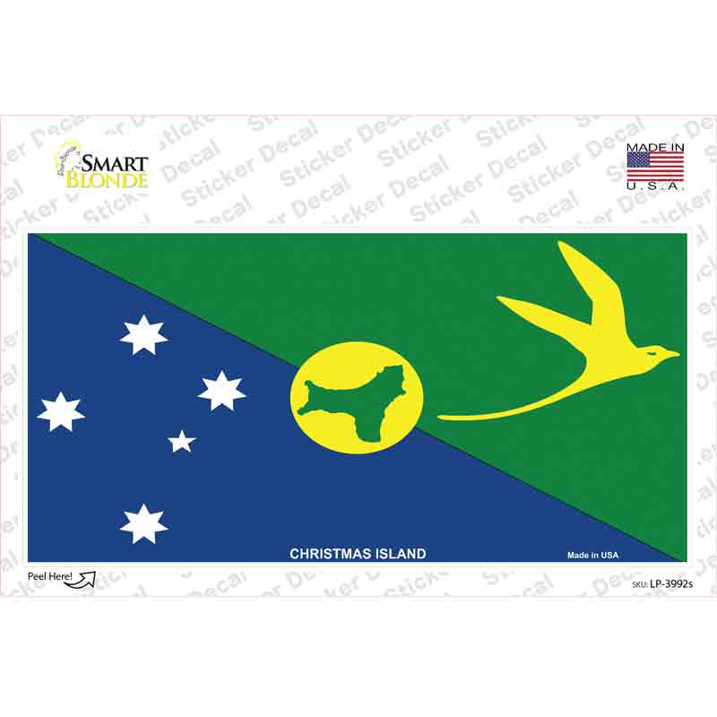 Christmas Island Flag Novelty Sticker Decal