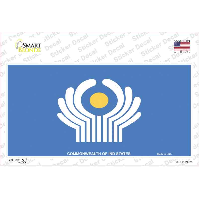 Commonwealth Of Ind States Flag Novelty Sticker Decal