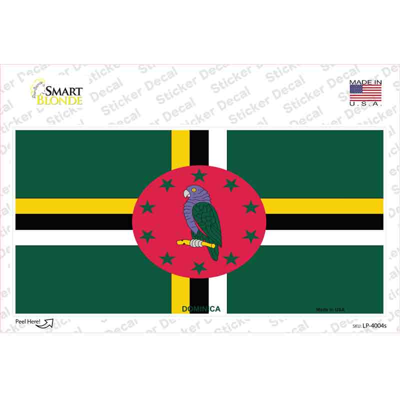 Dominica Flag Novelty Sticker Decal