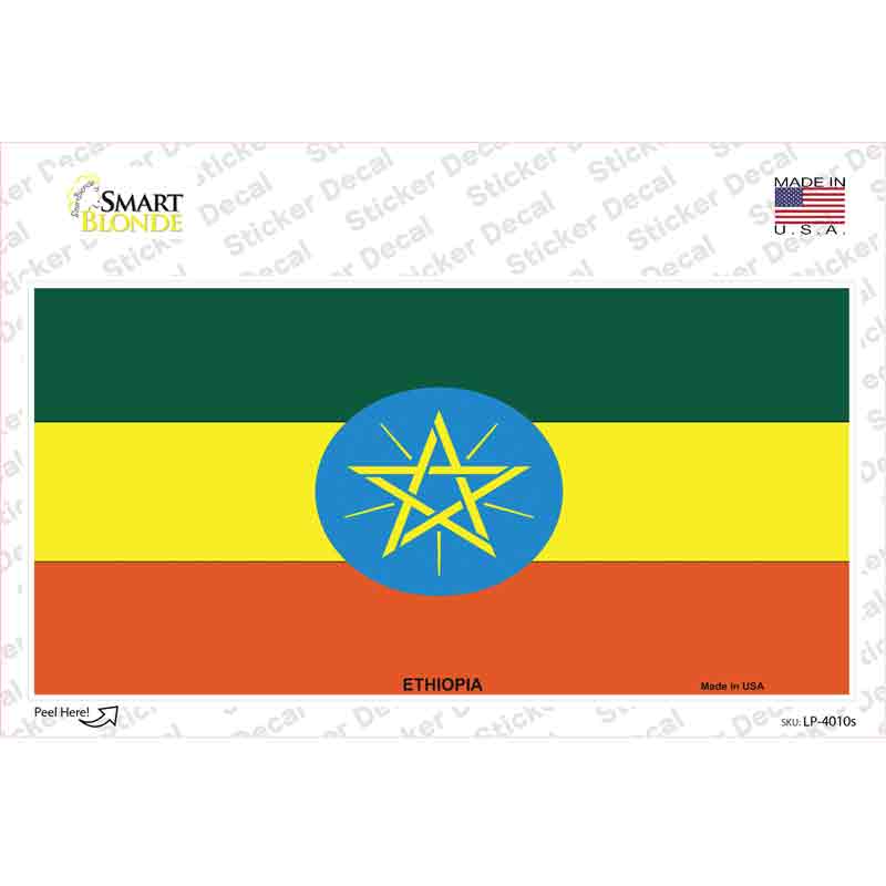 Ethiopia Flag Novelty Sticker Decal