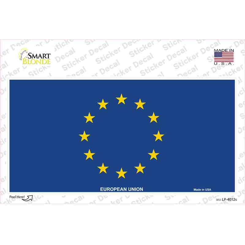 European Union Flag Novelty Sticker Decal