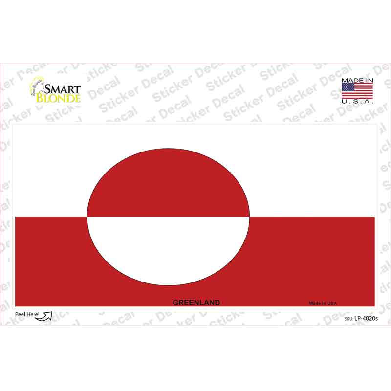 Greenland Flag Novelty Sticker Decal