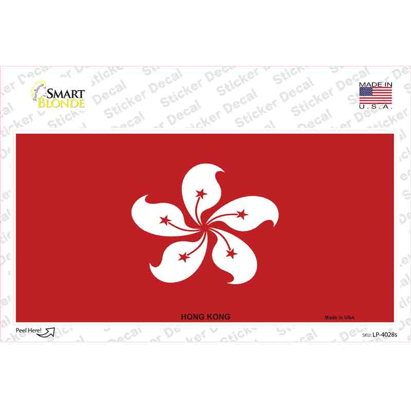 Hong Kong Flag Novelty Sticker Decal