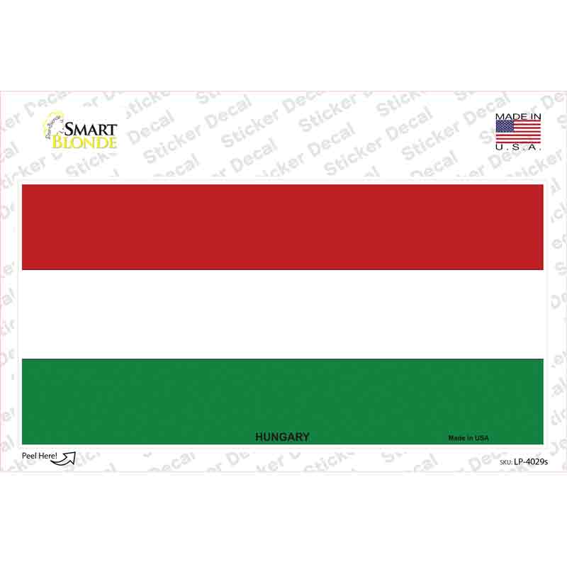 Hungary Flag Novelty Sticker Decal