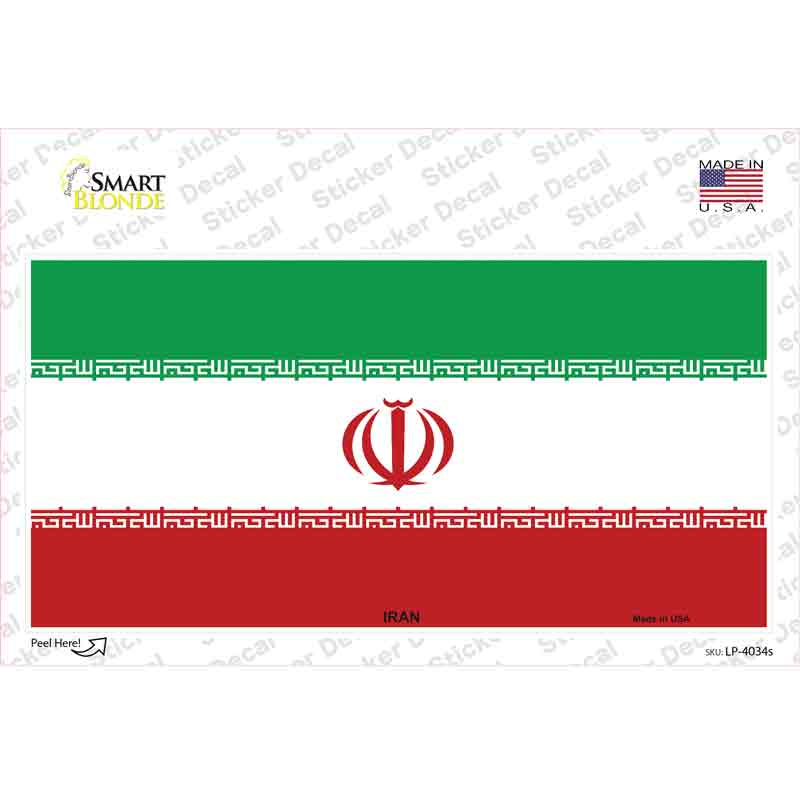 Iran Flag Novelty Sticker Decal