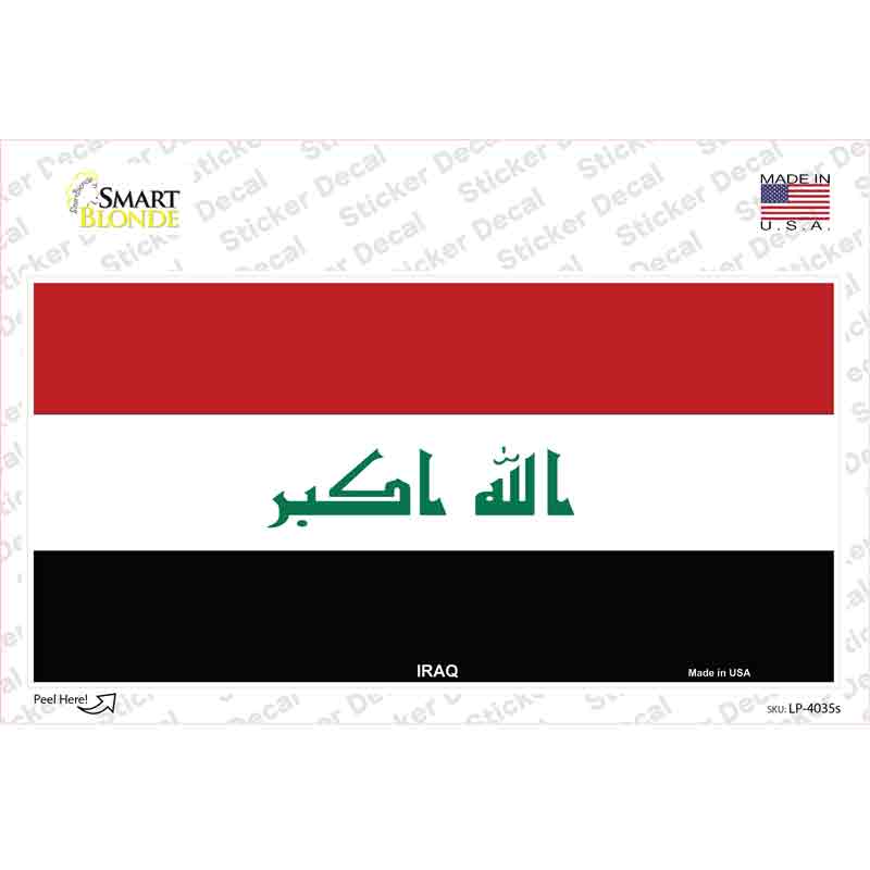 Iraq Flag Novelty Sticker Decal
