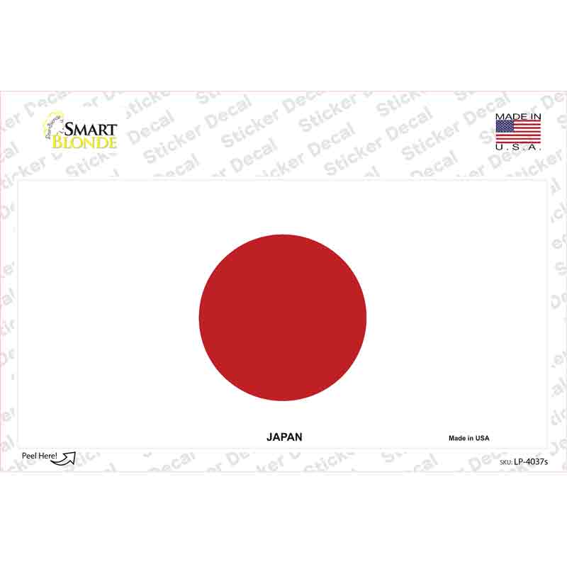 Japan Flag Novelty Sticker Decal