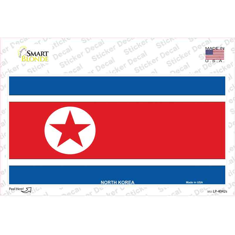 North Korea Flag Novelty Sticker Decal