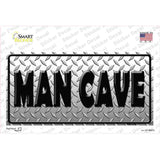 Man Cave Diamond Effect Novelty Sticker Decal Small