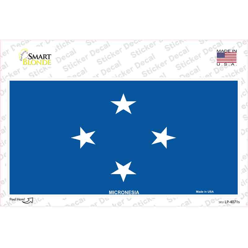 Micronesia Flag Novelty Sticker Decal Small