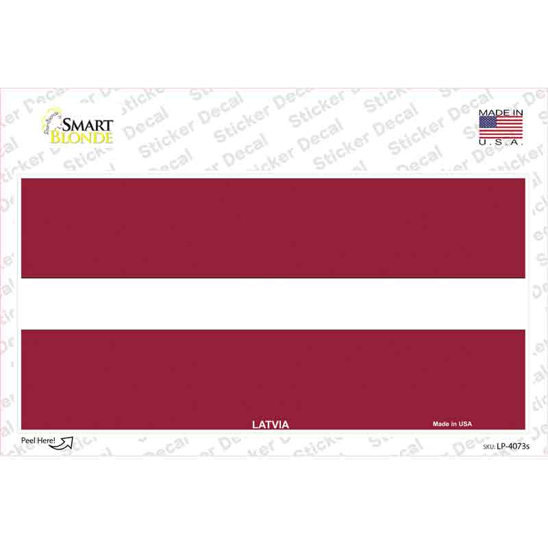 Latvia Flag Novelty Sticker Decal