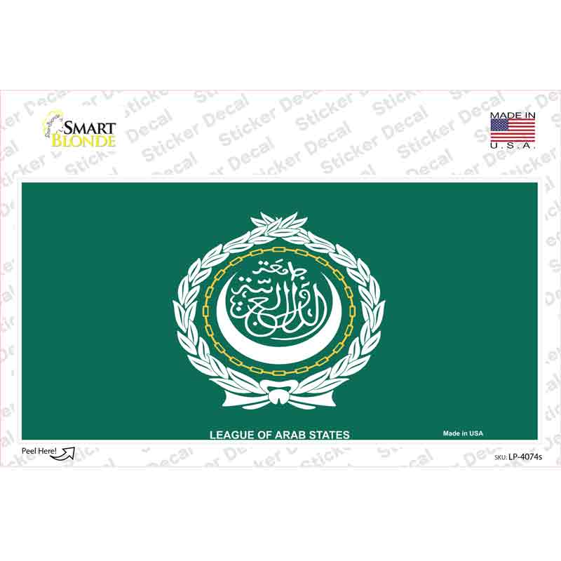 League Of Arab States Flag Novelty Sticker Decal