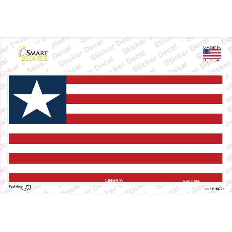 Liberia Flag Novelty Sticker Decal