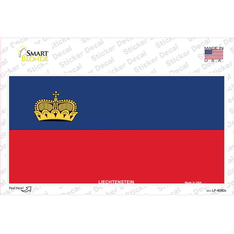 Liechtenstein Flag Novelty Sticker Decal