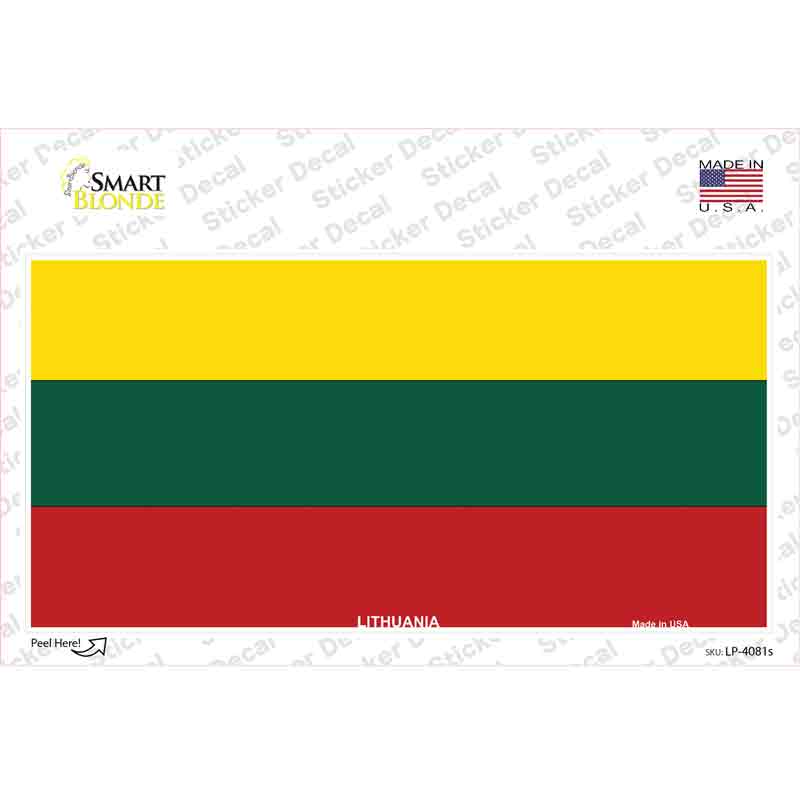 Lithuania Flag Novelty Sticker Decal